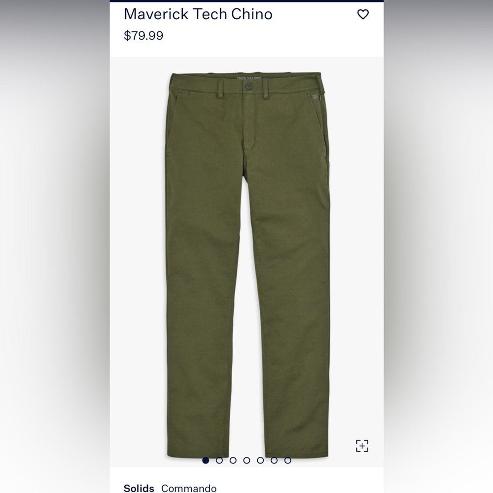 Mack Weldon Maverick Tech Chino 34x32